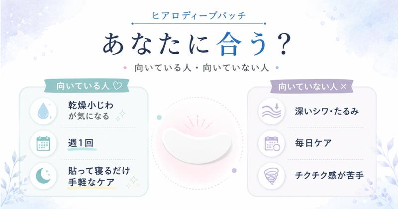 ヒアロディープパッチが向いている人・向いていない人