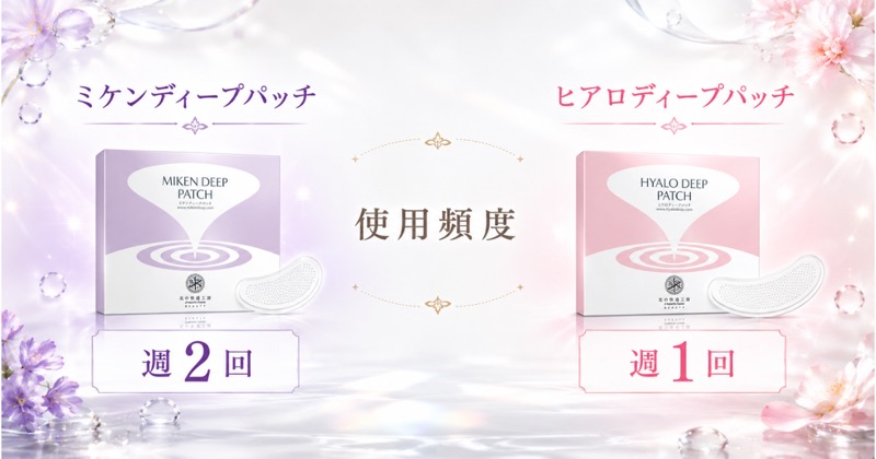 ミケンディープパッチとヒアロディープパッチの使用頻度・続け方の違い