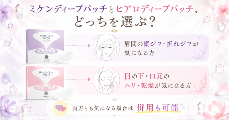 ミケンディープパッチとヒアロディープパッチの使い分けと併用の考え方
